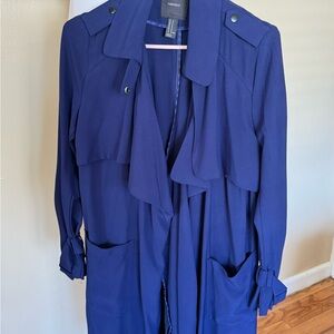 Forever 21 Blue Trench Coat